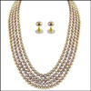 4 string peach pearl set - SJPJA-242 - Click here to View more details about this Product